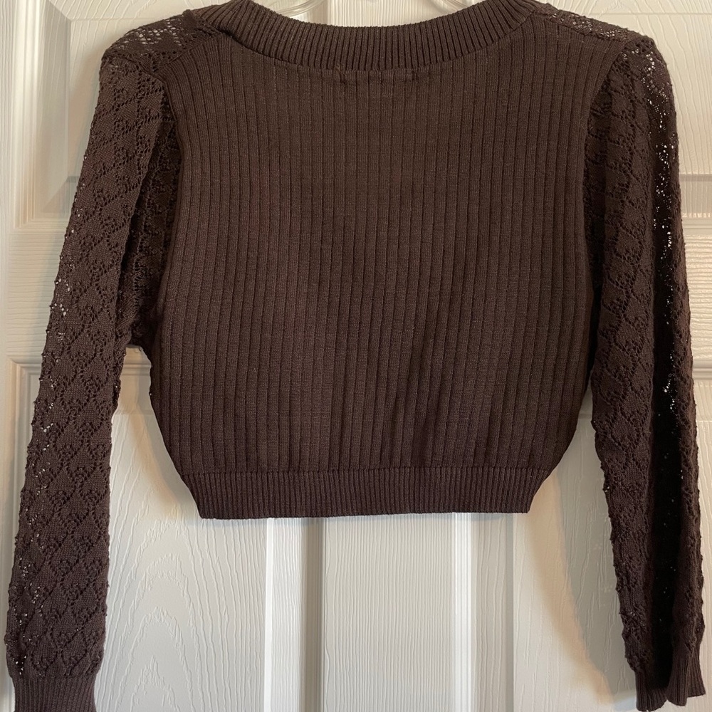 Brown shrug sweater. - Picture 3 of 5